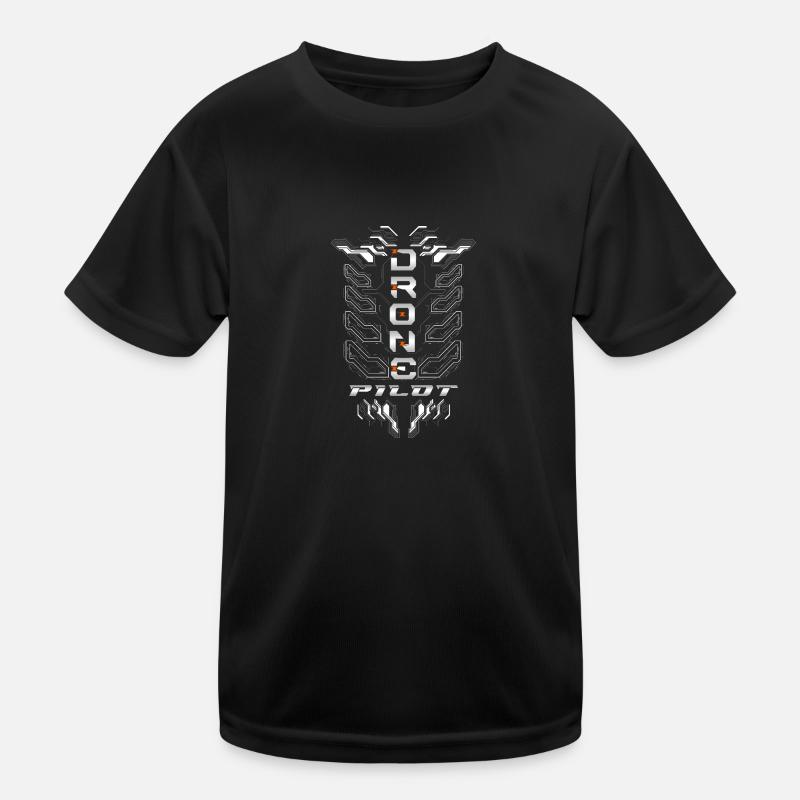 Drone Drones Drone Flight Drone Pilot - T-shirt sport Enfant - noir