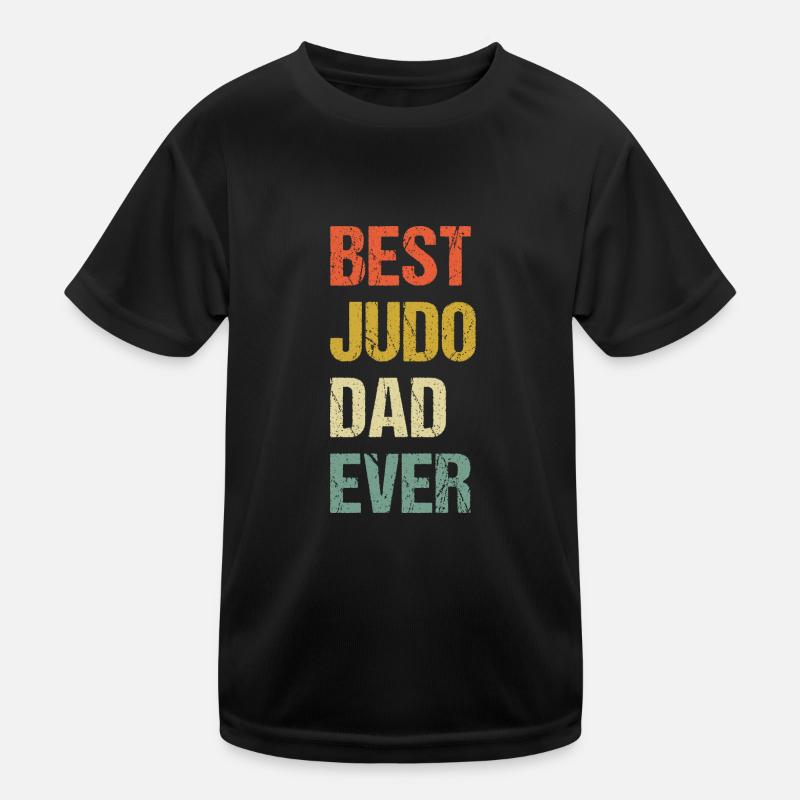 Best Judo Dad Ever - Kids Functional T-Shirt - black