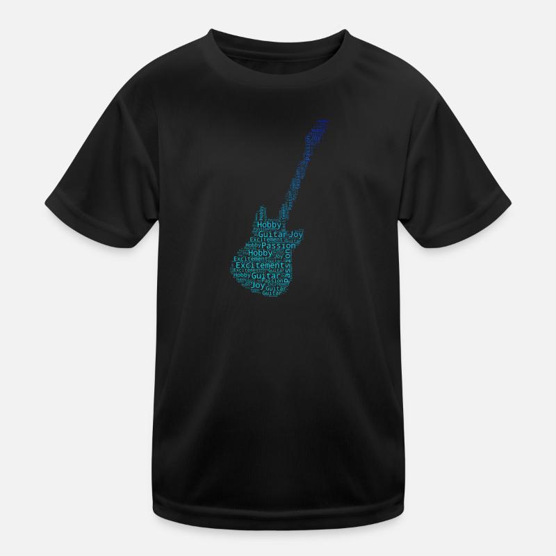 Damen classical guitar E-gitarre akustische gitarr - Kinder Funktions-T-Shirt - Schwarz
