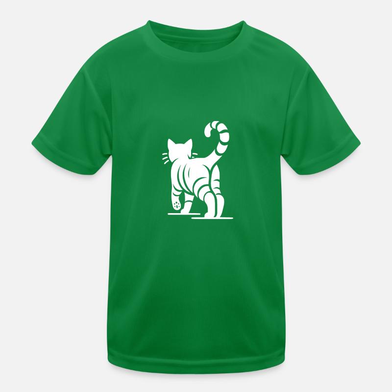 Chat géométrique à rayures T-shirt sport Enfant