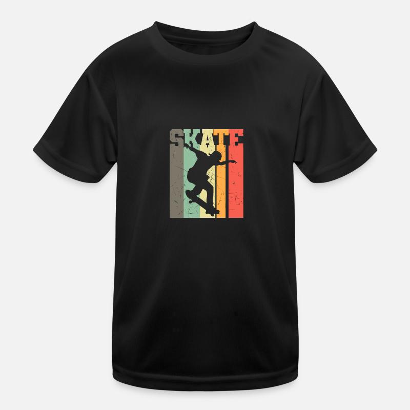 Retro Skateboard fahren - Skateboarder Geschenk Kinder Funktions-T-Shirt