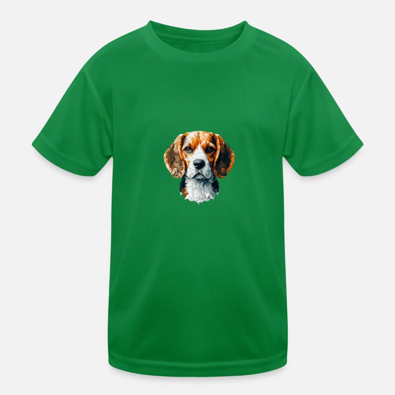 Beagle Polygonal Kinder Funktions-T-Shirt