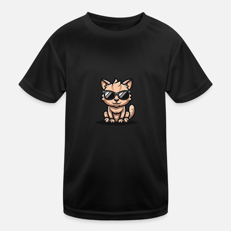 Katze Cool Tier Kinder Funktions-T-Shirt
