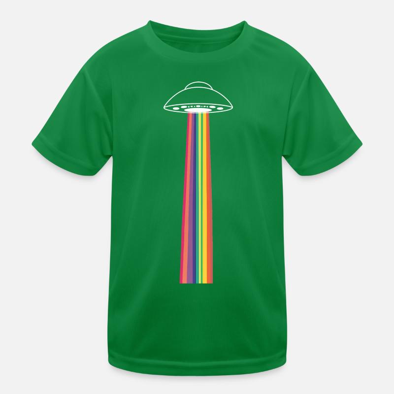 Rainbow ufo Kids Functional T-Shirt
