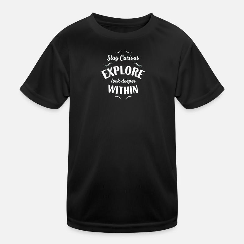 Explore Interior Stay Curious - Kids Functional T-Shirt - black