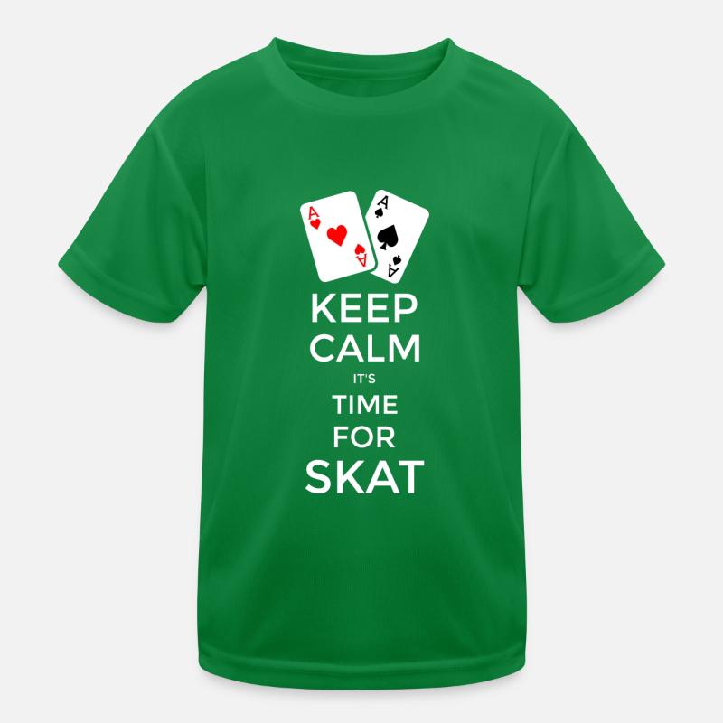 Keep Calm its Time for Skat Kinder Funktions-T-Shirt
