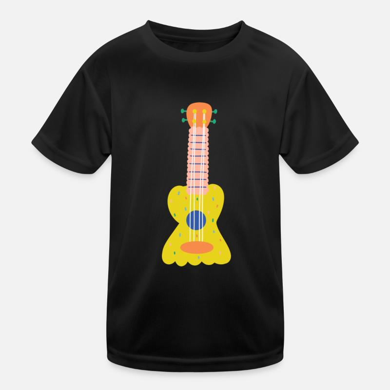 Yellow Guitar Kids Functional T-Shirt