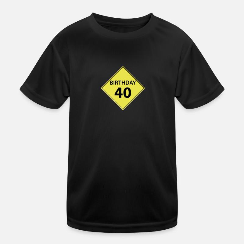 Anniversaire de signe de circulation 40 T-shirt sport Enfant