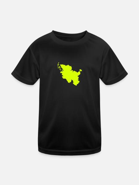 Schleswig Holstein - Kinder Funktions-T-Shirt - Schwarz - Vorne