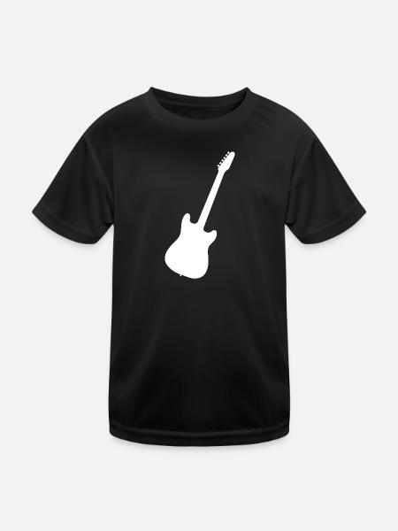 Guitariste Guitariste Guitariste Guitare Hommes - T-shirt sport Enfant - noir - Devant