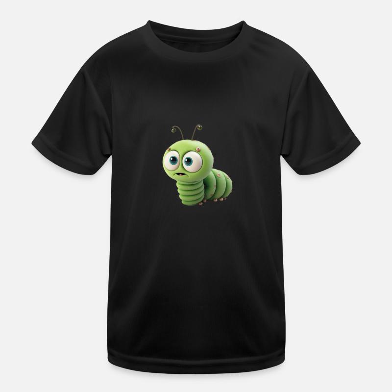 Bébé chenille - T-shirt sport Enfant - noir