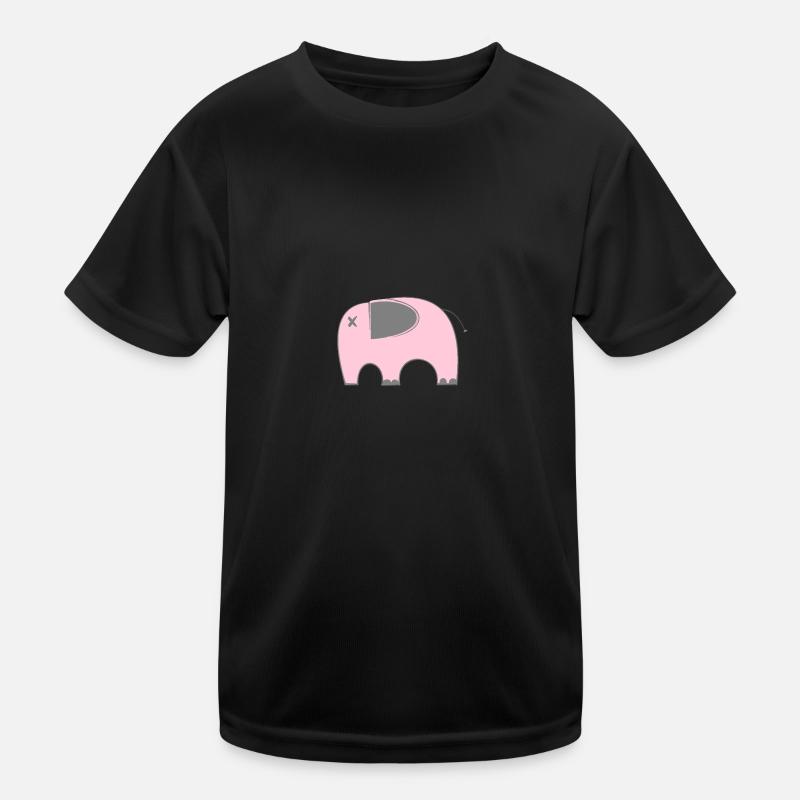 Rosa Elefant Kinder Funktions-T-Shirt