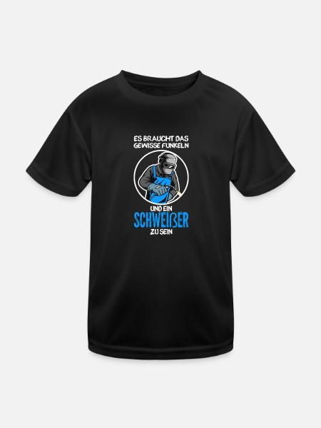 Schweißer Beruf Schweisser Geschenk - Kinder Funktions-T-Shirt - Schwarz - Vorne