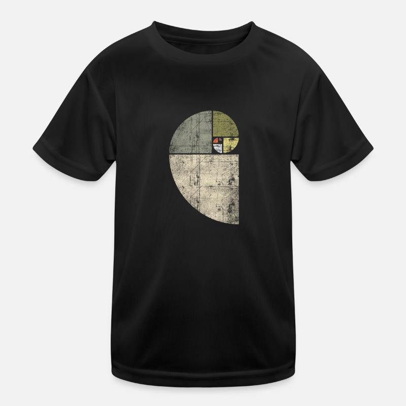 Spirale de Fibonacci en détresse T-shirt sport Enfant