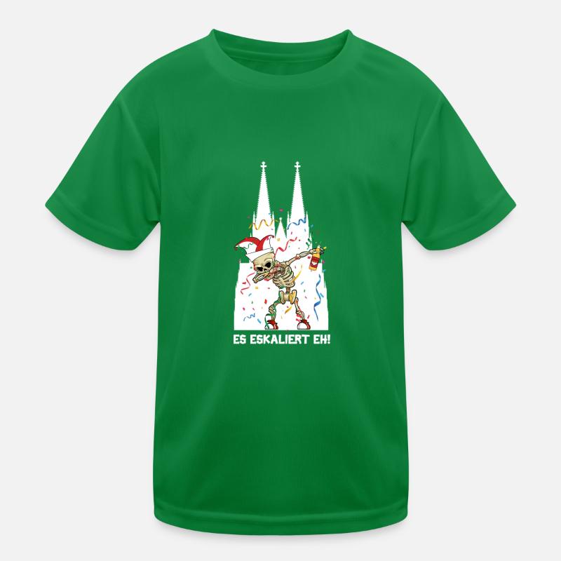 Carnaval Kölle Alaaf Dabbing Squelette Fun T-shirt sport Enfant