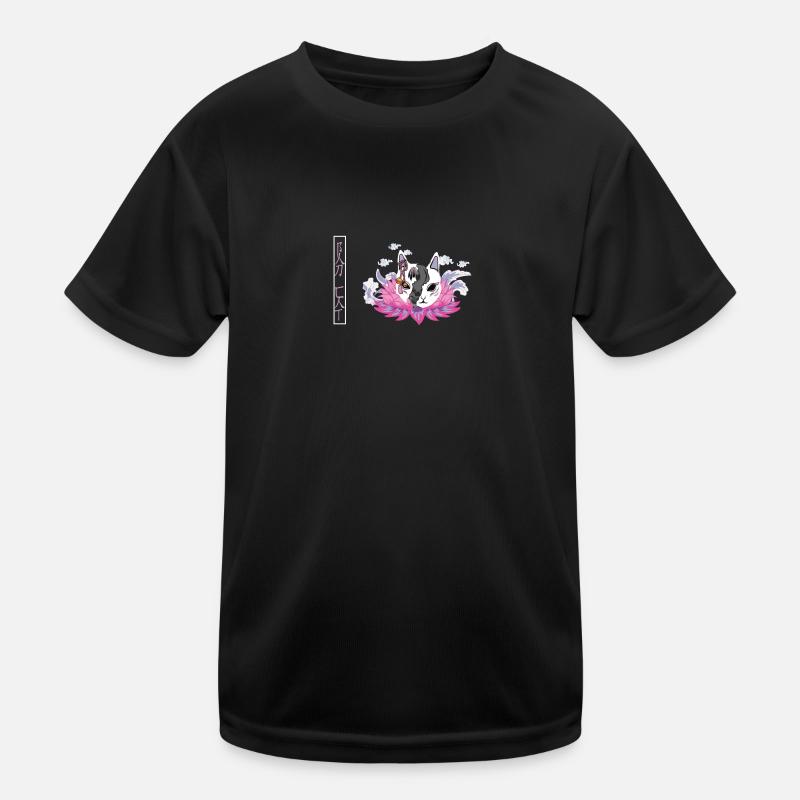 Japanese evil cat Kids Functional T-Shirt