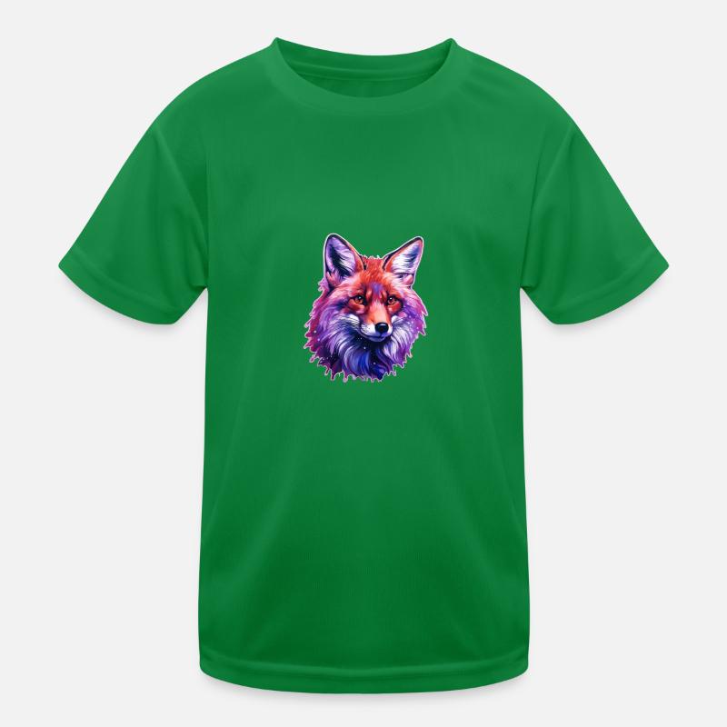 Tête de renard colorée T-shirt sport Enfant