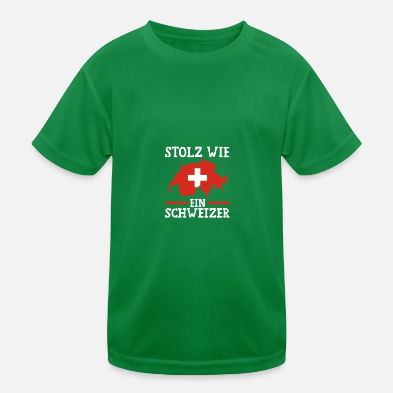 Schweizer Schweiz Kinder Funktions-T-Shirt
