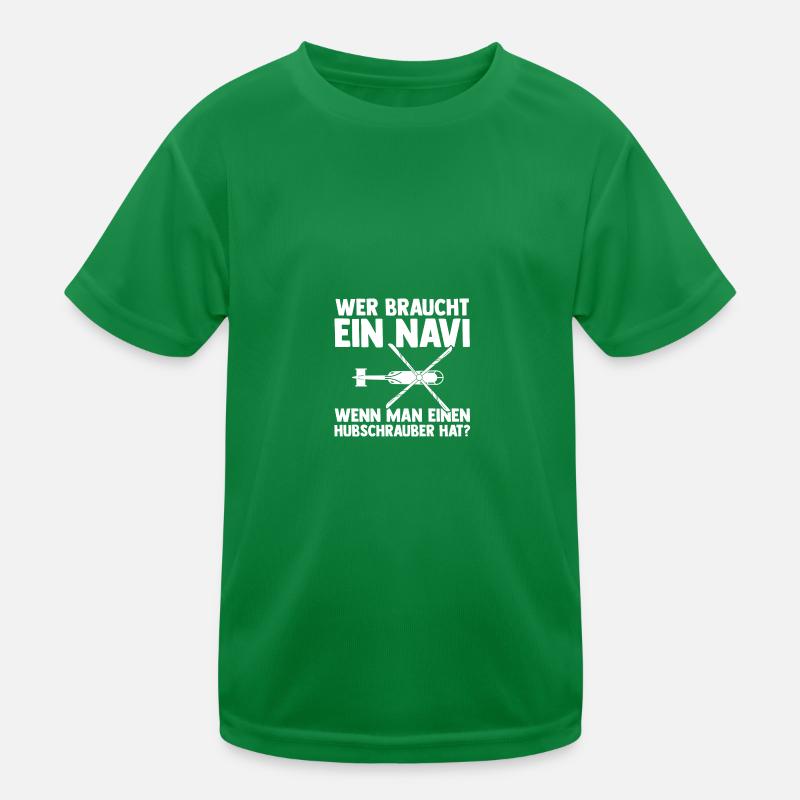 Pilot Helikopter Hubschrauber Kinder Funktions-T-Shirt