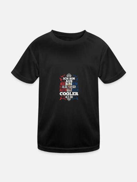 Serbe Serbe Serbie - T-shirt sport Enfant - noir - Devant