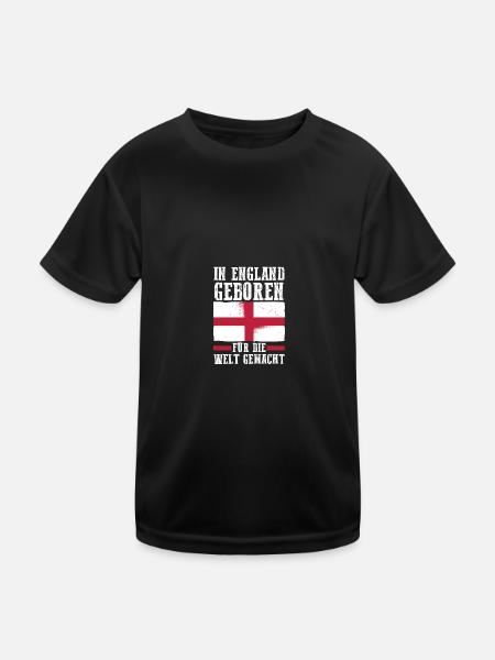 Großbritannien Engländer England - Kinder Funktions-T-Shirt - Schwarz - Vorne
