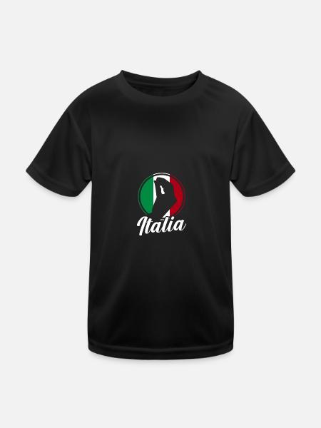 Italie Italien Italien Italie - T-shirt sport Enfant - noir - Devant