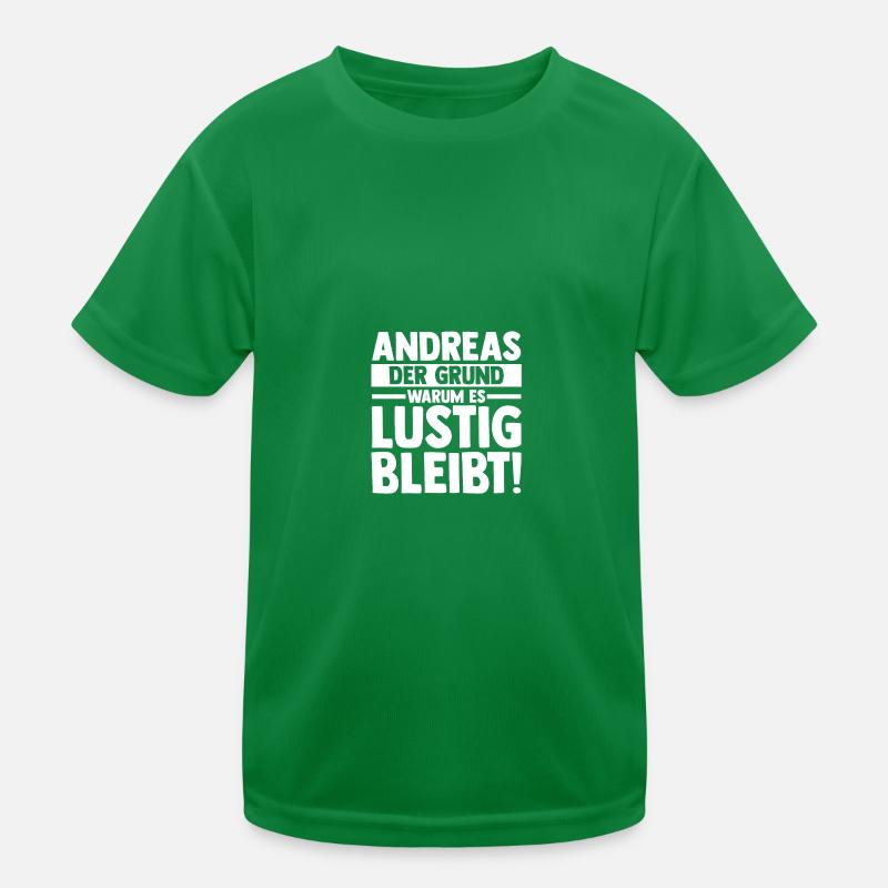 First name Andreas Kids Functional T-Shirt