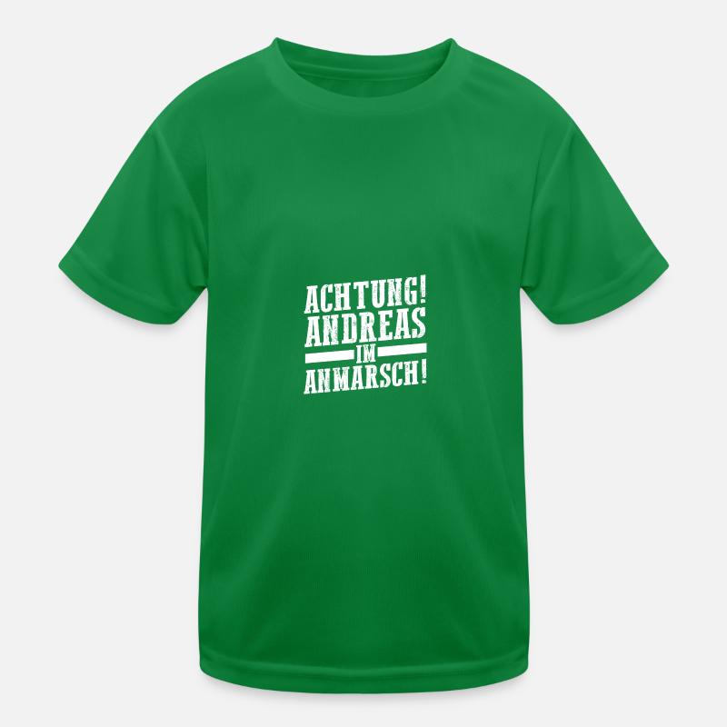 First name Andreas Kids Functional T-Shirt