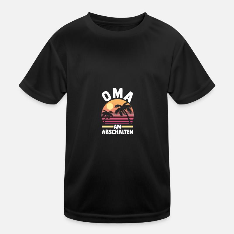 Urlaub Urlauberin Großmutter Oma Kinder Funktions-T-Shirt