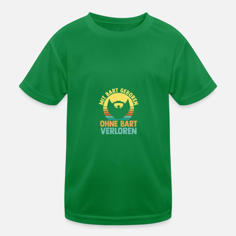 Bärtig Bartträger Bart Kinder Funktions-T-Shirt
