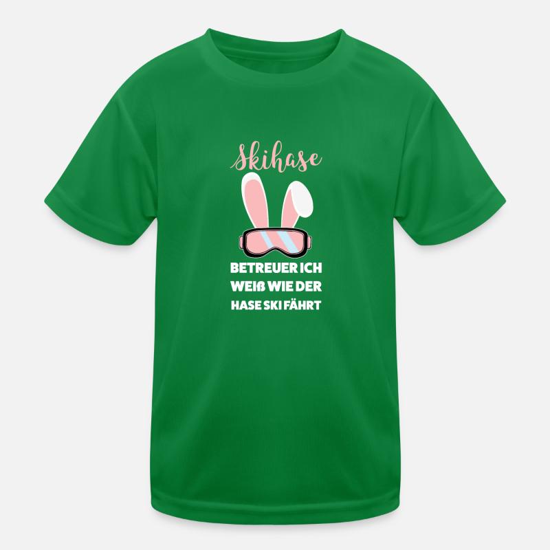 Skihase Apres Ski Skihäschen Geschenk Kinder Funktions-T-Shirt