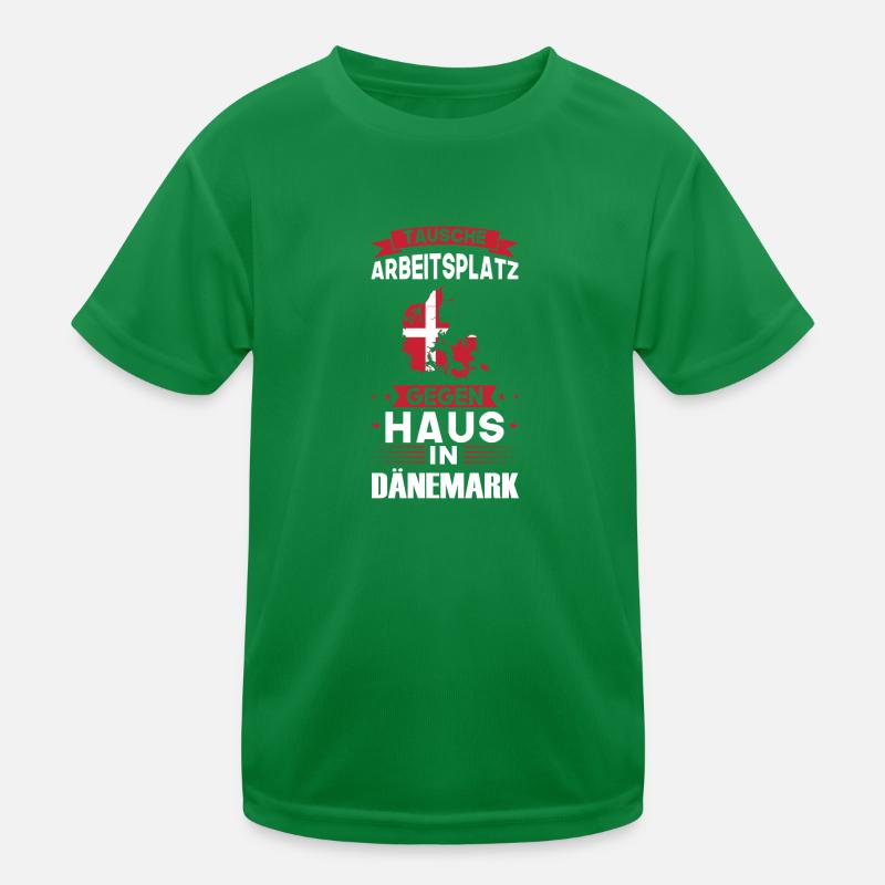 Dänemark Flagge dänisch Geschenk Kinder Funktions-T-Shirt