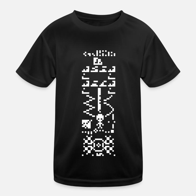 Arecibo Binary Message Answer Reply - Kids Functional T-Shirt - black
