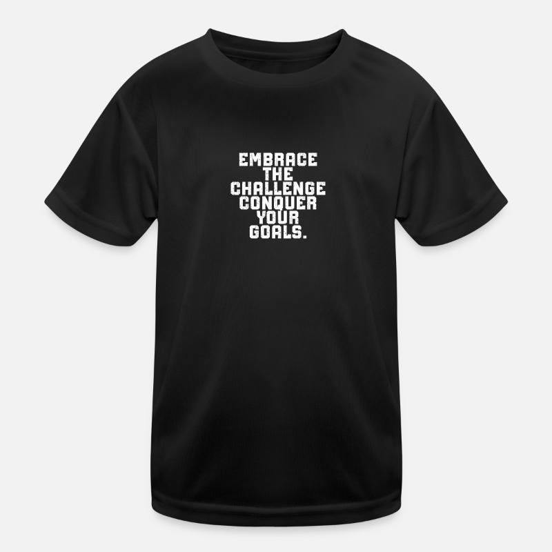 Accept the challenge, achieve your goals. Kids Functional T-Shirt