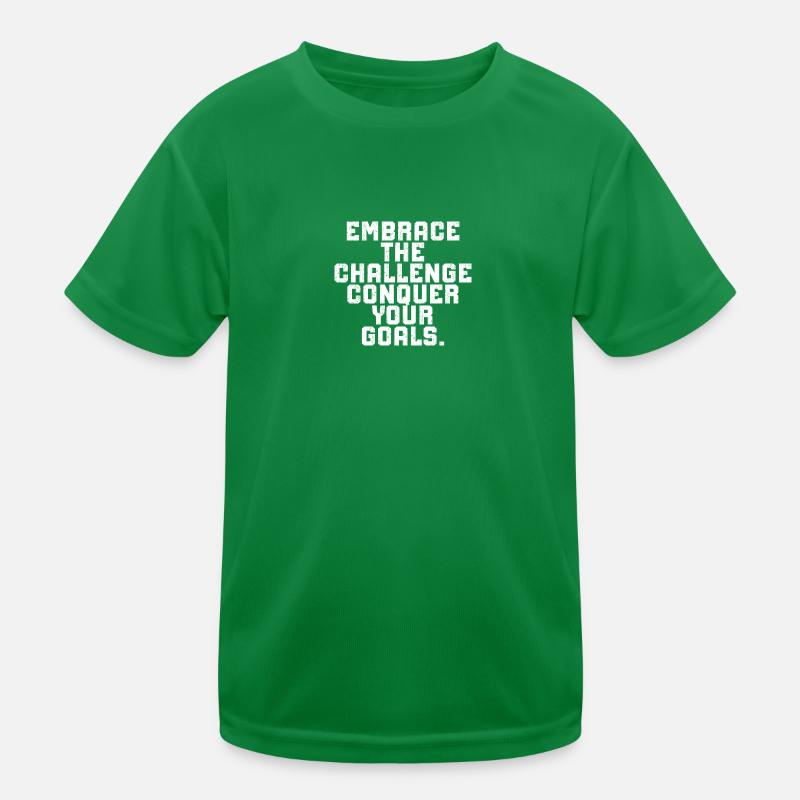 Accept the challenge, achieve your goals. Kids Functional T-Shirt