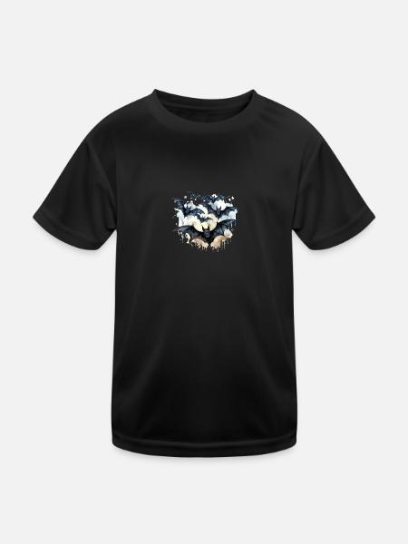 Bats - Kids Functional T-Shirt - black - Front