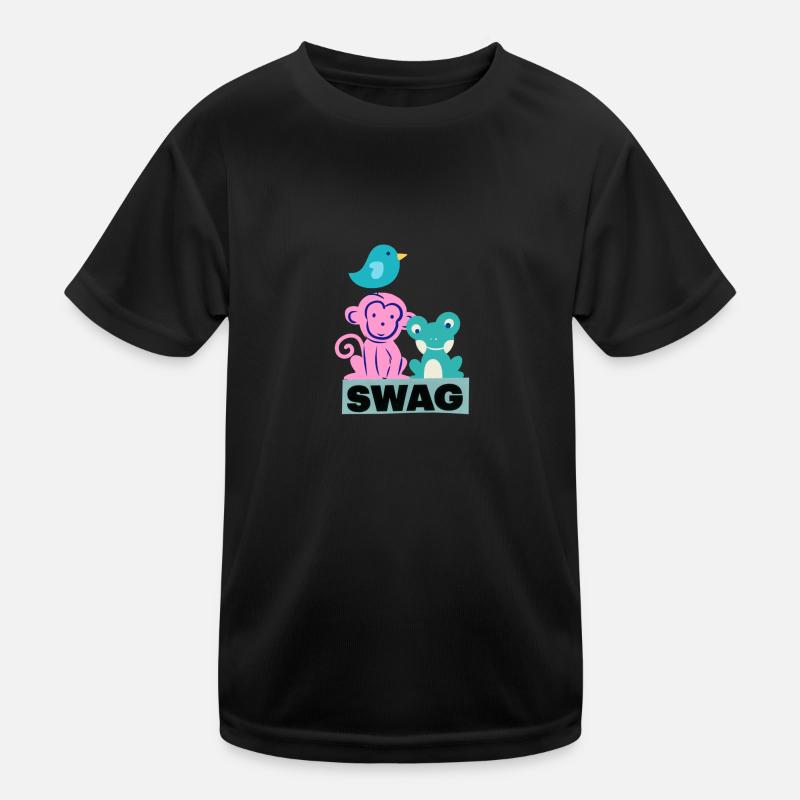 Swag - Kinder Funktions-T-Shirt - Schwarz