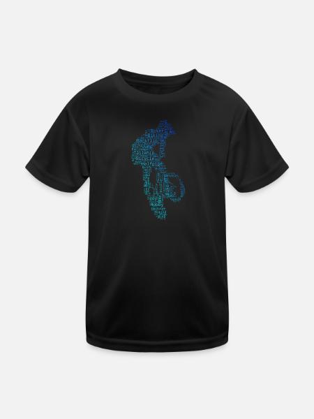 Radfahren Damen Herren bmx jungen bmx bmx fahrrad - Kinder Funktions-T-Shirt - Schwarz - Vorne