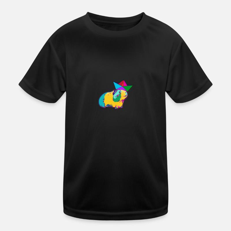 boot,papierboot,meerschweinchen,bunt,hut - Kinder Funktions-T-Shirt - Schwarz