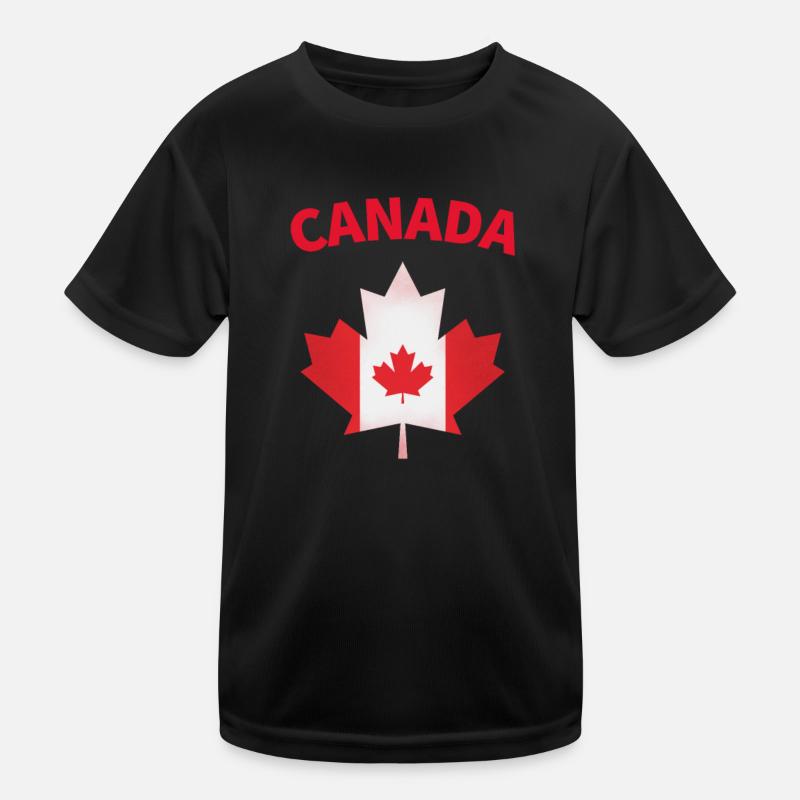 Drapeau de feuille d'érable du Canada T-shirt sport Enfant