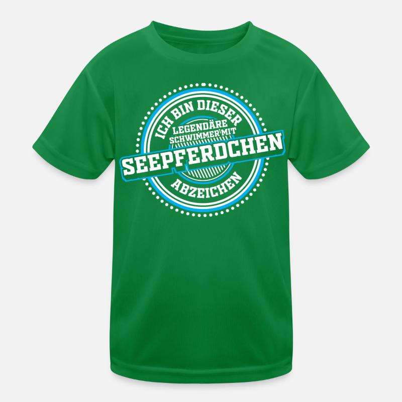Seepferdchen Kinder schwimmen Abzeichen Kinder Funktions-T-Shirt