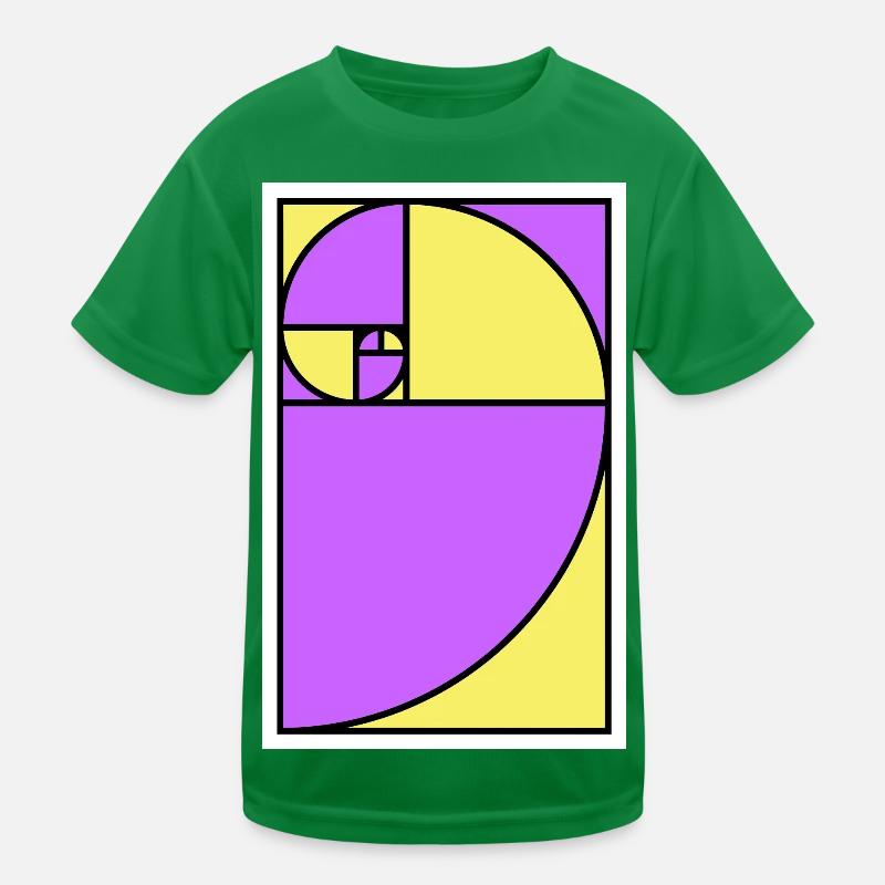 Golden ratio spiral Kids Functional T-Shirt