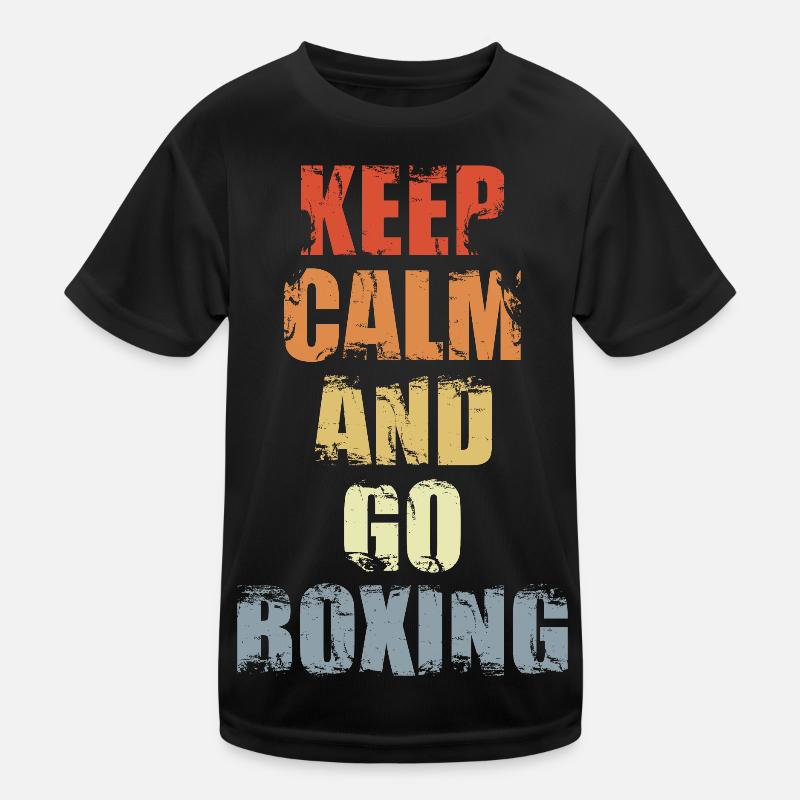 Keep Calm And Go Boxing Kinder Funktions-T-Shirt
