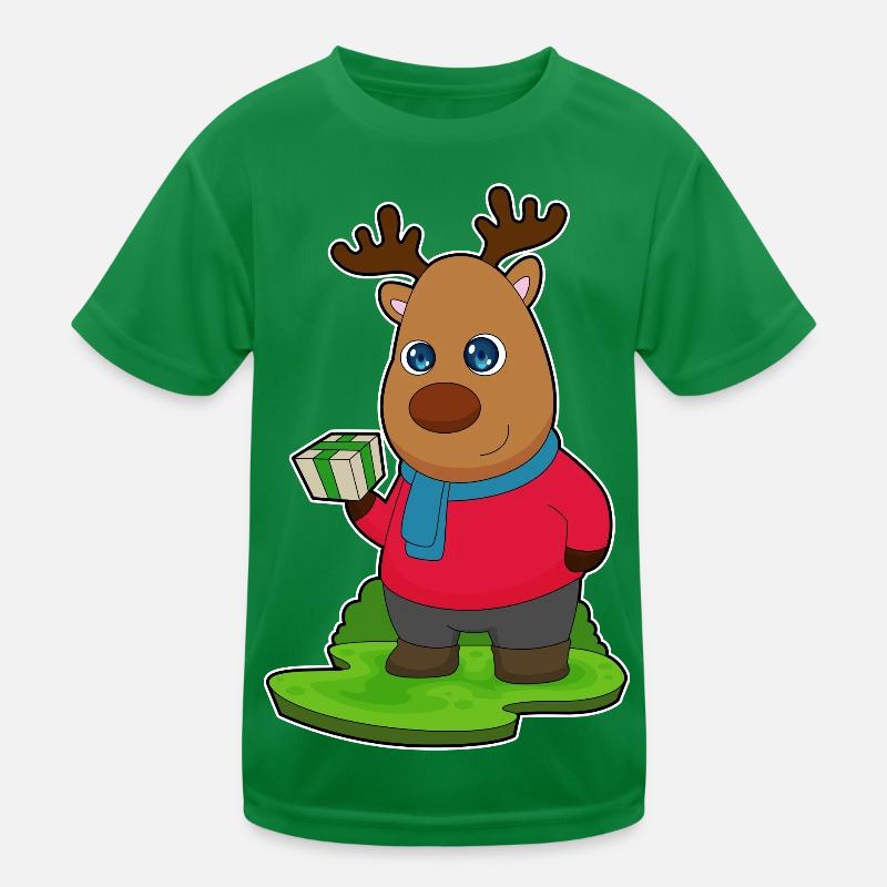 Reindeer Christmas Package Kids Functional T-Shirt