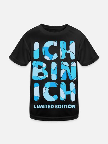 ICH BIN ICH - Limited Edition - Kinder Funktions-T-Shirt - Schwarz - Vorne