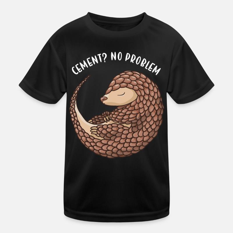 Ciment? Aucun problème! Pangolin - T-shirt sport Enfant - noir