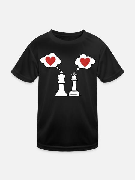 Relationship Chess Couple Gift Friend Girlfriend - Kids Functional T-Shirt - black - Front