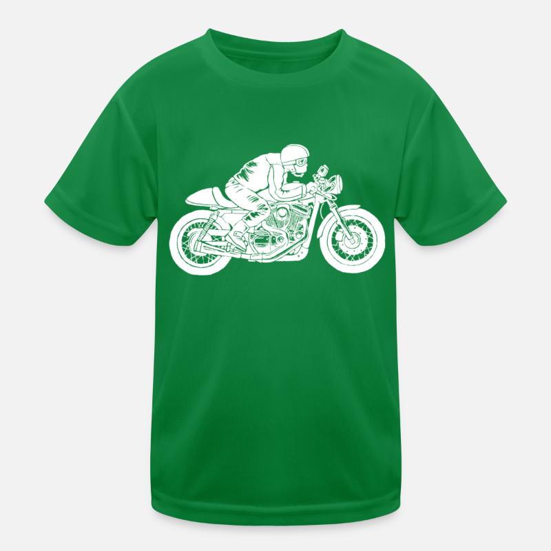 Motorradfahrer Kinder Funktions-T-Shirt
