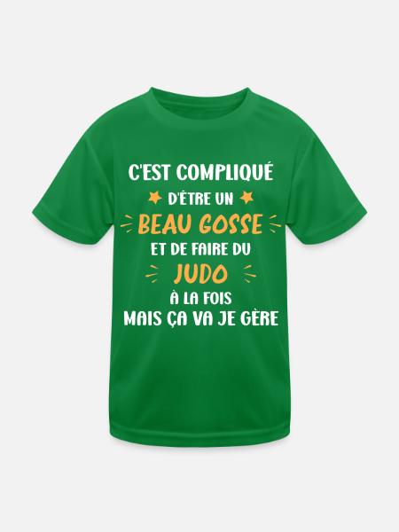 Compliqué beau gosse et faire du judo - T-shirt sport Enfant - vert - Devant