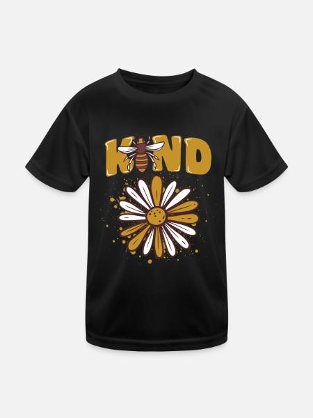 Type d’abeille Choisissez la bonté - T-shirt sport Enfant - noir - Devant